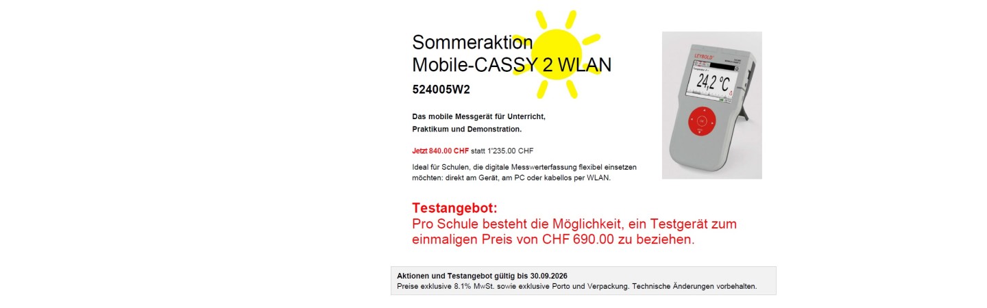 Sommeraktion Mobile-CASSY 2 WLAN